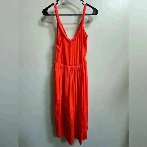 NEW Rebecca Taylor All Tied Up Silk Midi Dress Orange Women’s 0 Elegant Formal - Picture 2 of 9
